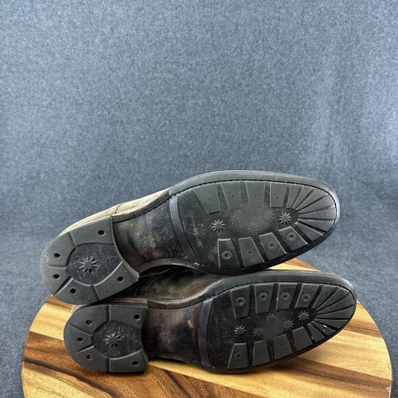 N.D.C. Made by Hand Combat Boot Lace-up Green Brown Suede Boot Men 45B US 12B - Picture 10 of 13